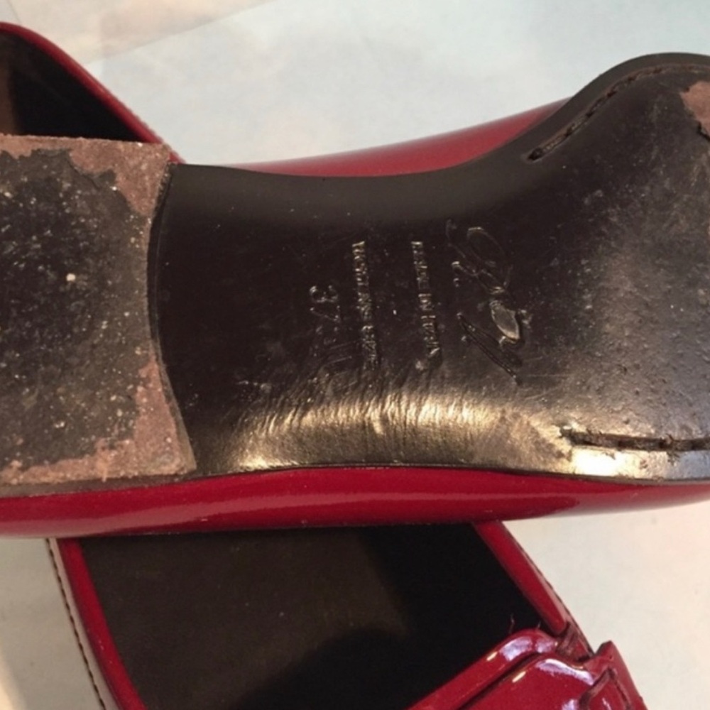 Roger Vivier Red Patent Leather Loafers - Picture 8 of 8